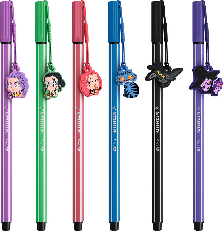 STABILO Pen 68 Filzstift – Rundspitze, 1 mm, wasserbasiert, 6 Farben