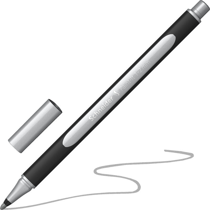Schneider Schreibgeräte Paint-It Filzstift Metallic – 1–2 mm, Silber
