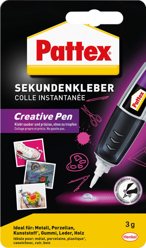 Pattex Sekundenkleber – Stift, permanent, transparent, 3 g, für die meisten Materialien