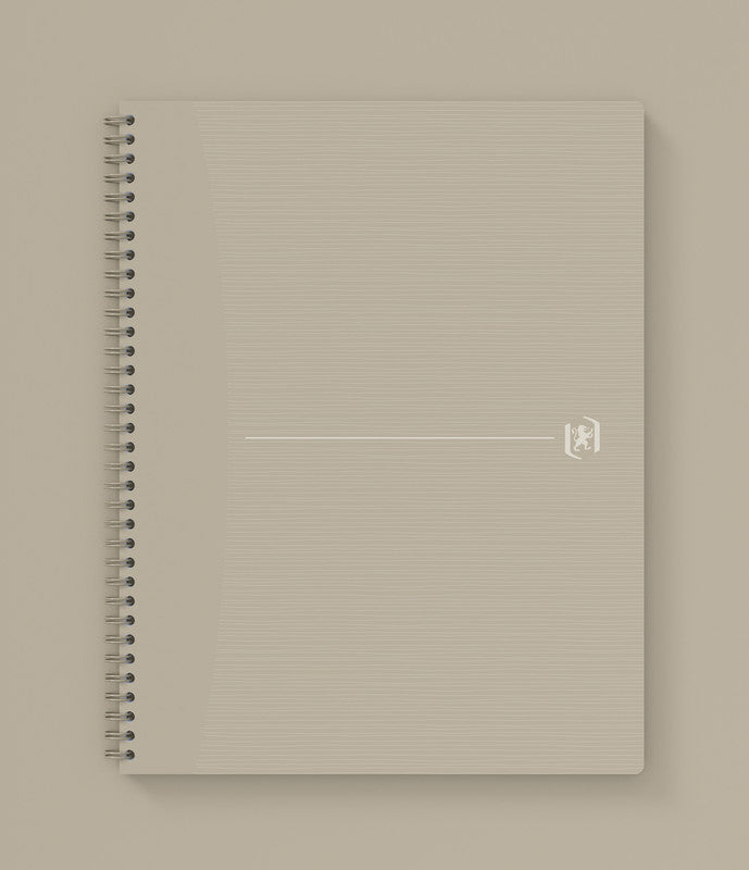Elba Spiralblock, kariert 5 mm, Spiralbindung, 70 Blatt, mikroperforiert, 90 g/m² – beige, für SCRIBZEE App