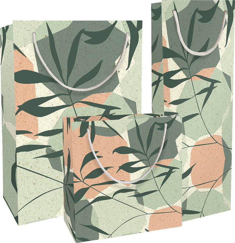 Braun + company Tragetasche – Graphic Garden – Graspapier, matt – 230 × 330 × 110 mm