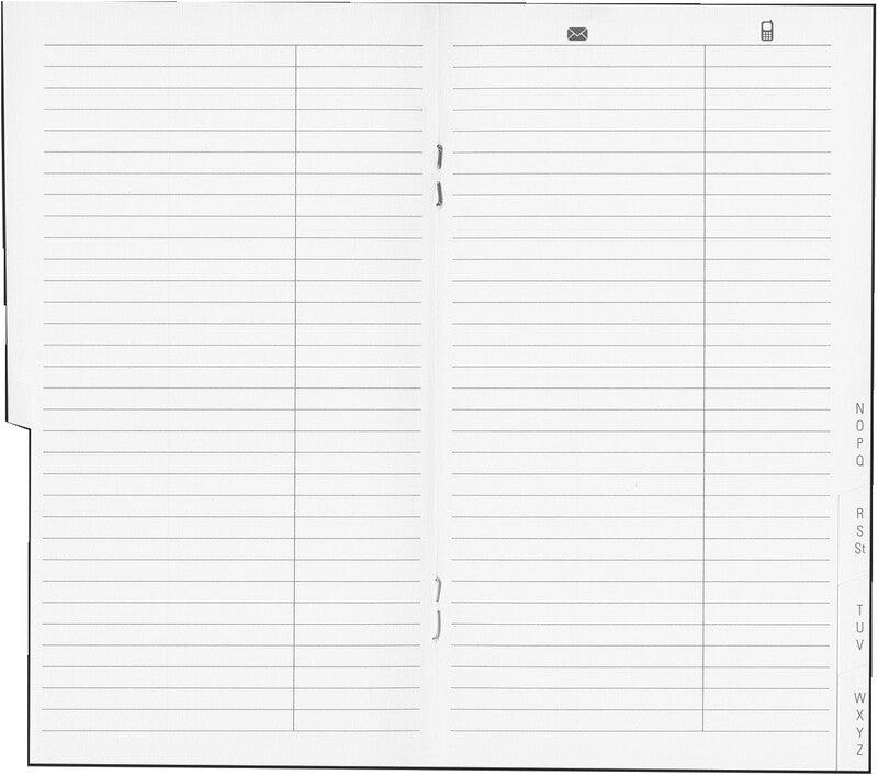 Biella Kalender-Einlage – Adressenregister, 8,7 × 15,3 cm, PEFC