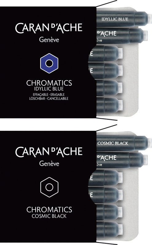 Caran d-Ache Caran d'Ache Tintenpatronen Chromatics – blau, geruchsarm, 6 Stk.
