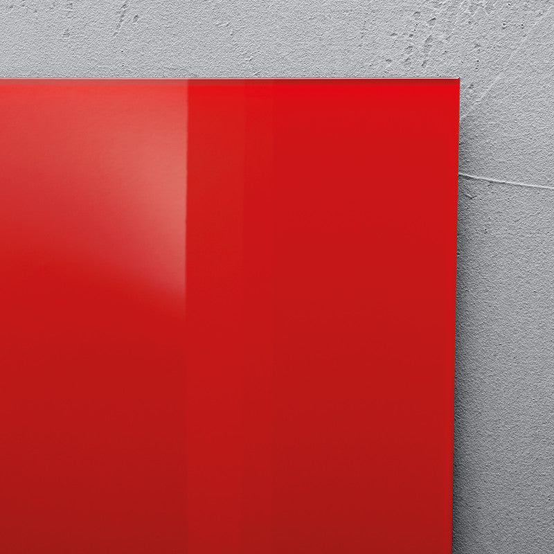 Sigel Whiteboard – 60 × 40 cm, Glas, magnetisch, Wandmontage, inkl. SuperDym Magnetwürfel, Montagesatz