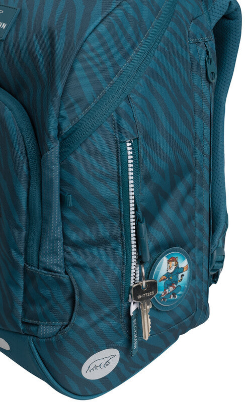 Beckmann Active Air Flx – Schulrucksack, Tiger Stars, 20–25 l, für Laptop bis 15", mit Wendetasche