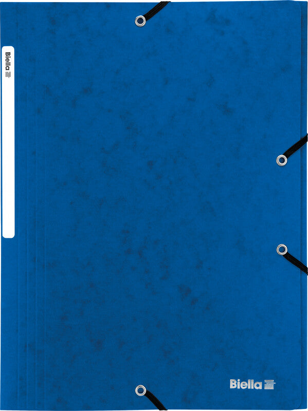 Biella Sammelmappe für A4, Karton, blau, mit Gummizug