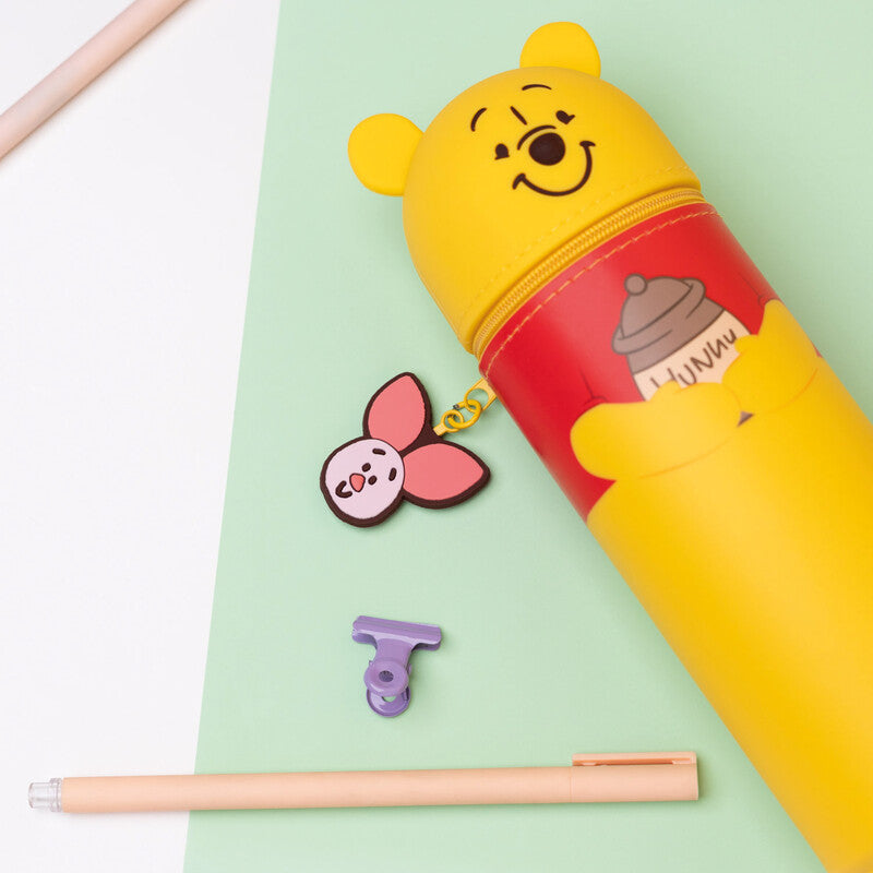 Disney Schlamperetui, leer (1-teilig), 1 Klappe, Winnie The Pooh, mehrfarbig, Silikon, 7 × 18 cm