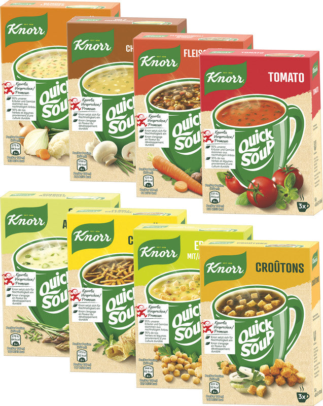Knorr Quick Soup Suppe – Pilz – 3 Beutel – 48 g