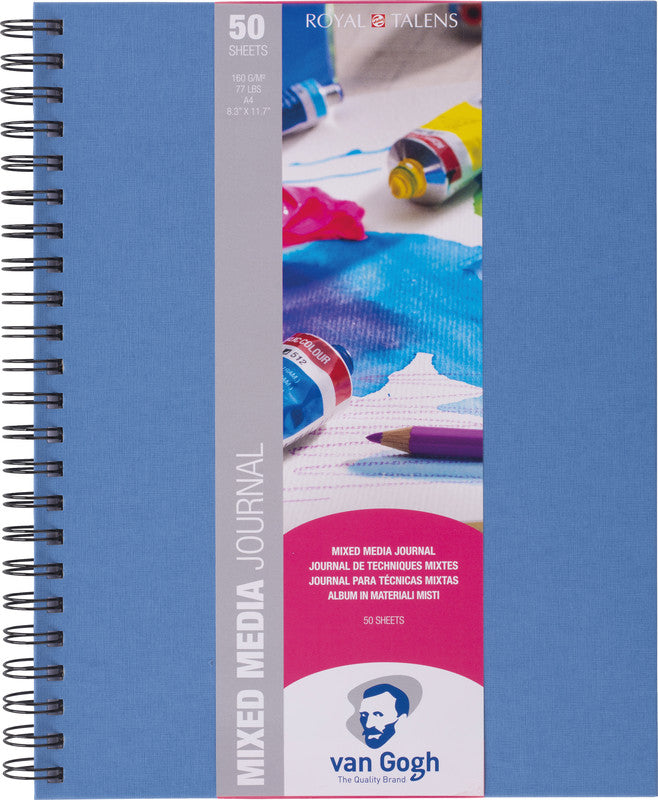 Van gogh Skizzenbuch, A4, 160 g/m², 50 Blatt, blau, Spiralbindung, säurefrei