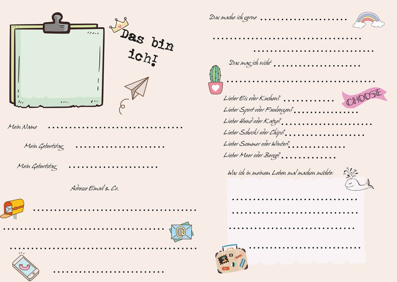 Pagna Save me Best Friends Freundebuch – 150 × 220 mm – 60 Seiten – Deutsch, Gebunden, Wolf