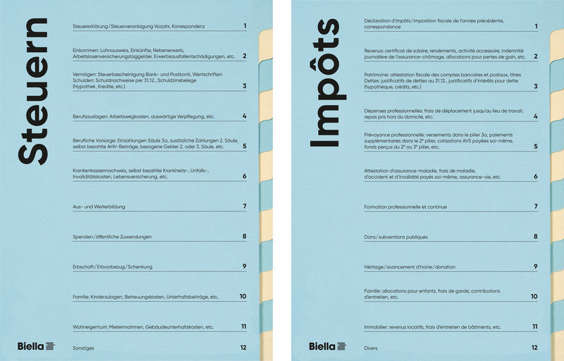Biella Sammelmappe für A4, Karton, mehrfarbig