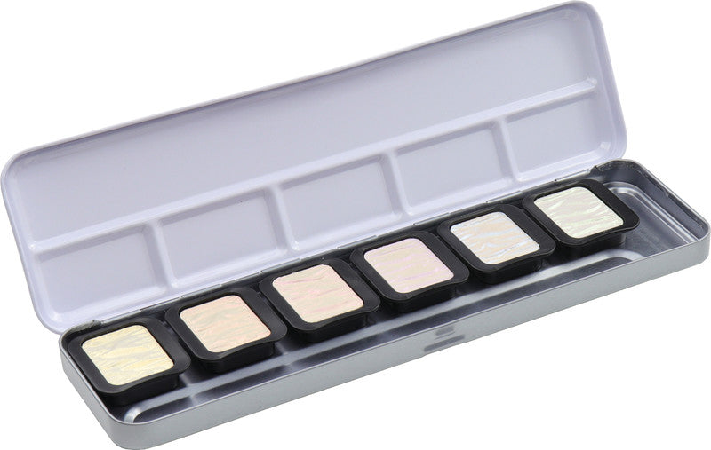 Finetec Perlglanzfarben – Deckfarbkasten – Pixie Dust, 6 Farben