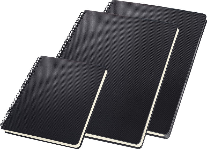 Sigel Conceptum Spiralblock, 236 × 301 mm, kariert, Spiralbindung, Hardcover, 80 Blatt – schwarz