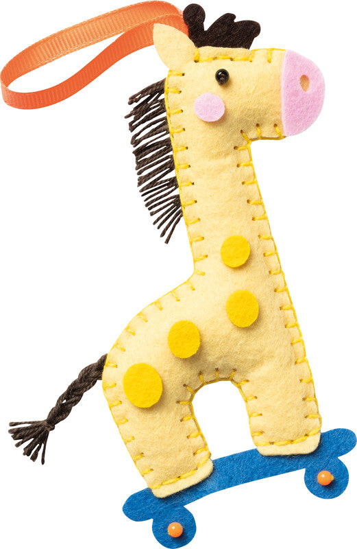 Folia Filzinies – Bastelset – Giraffe – 12-teilig – ab 8 Jahren – Filz, mehrfarbig