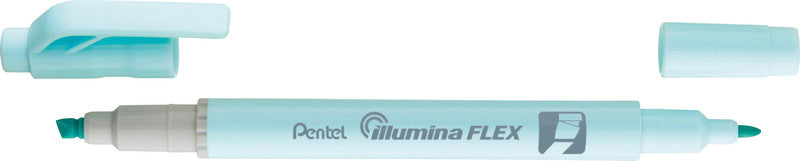 Pentel Illumina Flex Textmarker Dual-Tip Hellblau – Keilspitze, Feinspitze