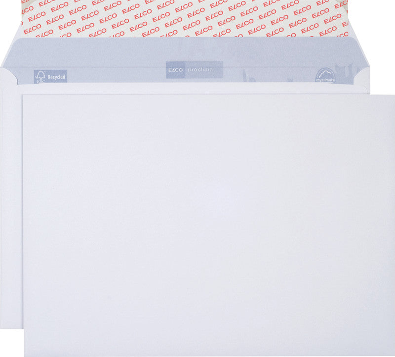 Elco Couvert C4, ohne Fenster, selbstklebend, weiss, 120 g/m², mit Innendruck – 250 Stk.