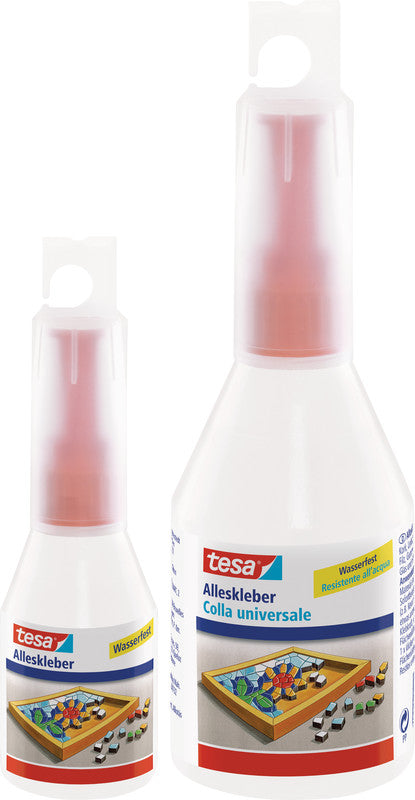 TESA Alleskleber – extra stark, transparent, wasserfest, alterungsbeständig, 90 g, für Papier, Fotos usw.