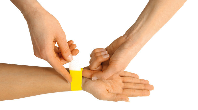Sigel Eventband – 25 × 255 mm, Neongelb, Kunststoff, fortlaufend nummeriert – 120 Stk