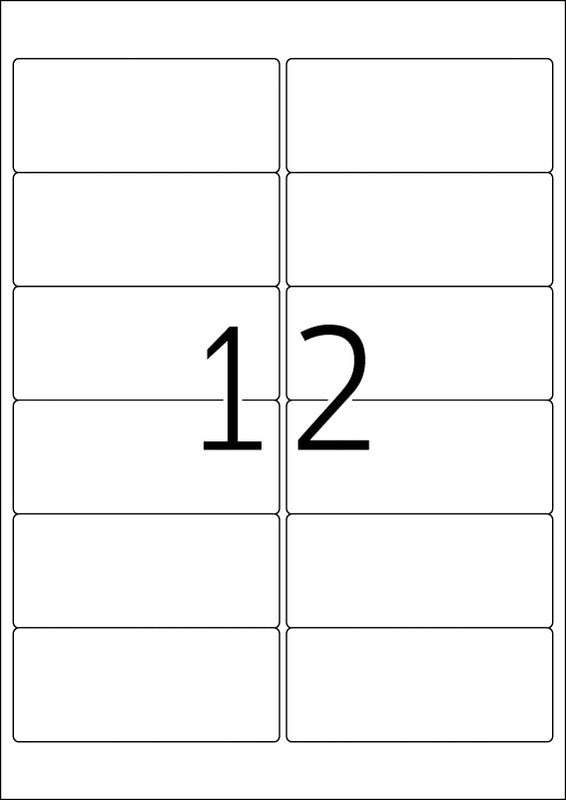 Herma – Druckeretiketten, 99 mm × 42 mm, weiss, Papier, ablösbar, 25 Blätter (300 Etiketten)