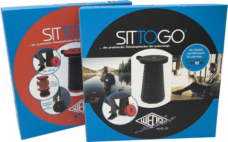 Wedo Hocker Sittogo – Sitzhöhe 6,5–44 cm, 135 kg, Schwarz