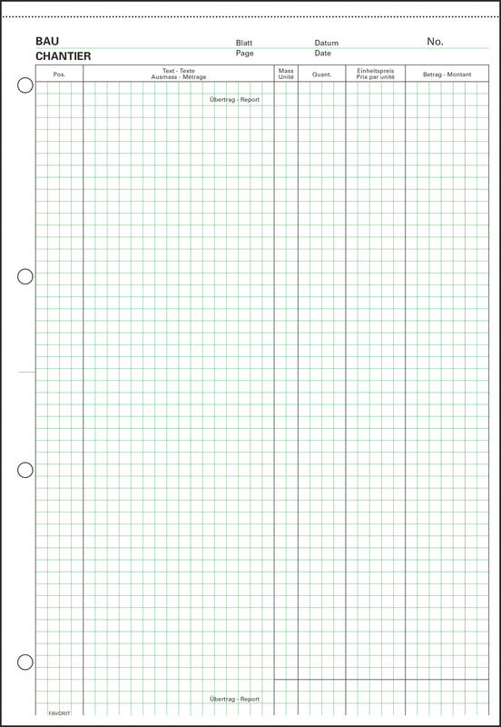 Favorit Formularblock – Deutsch, Französisch, 100 Blatt, A4