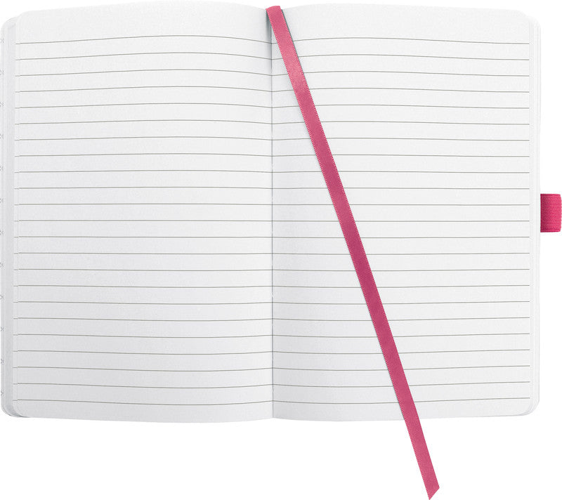 Sigel Notizbuch A6, liniert, Fadenheftung, Hardcover, 174 Seiten, perforiert, 80 g/m² – Fuchsia