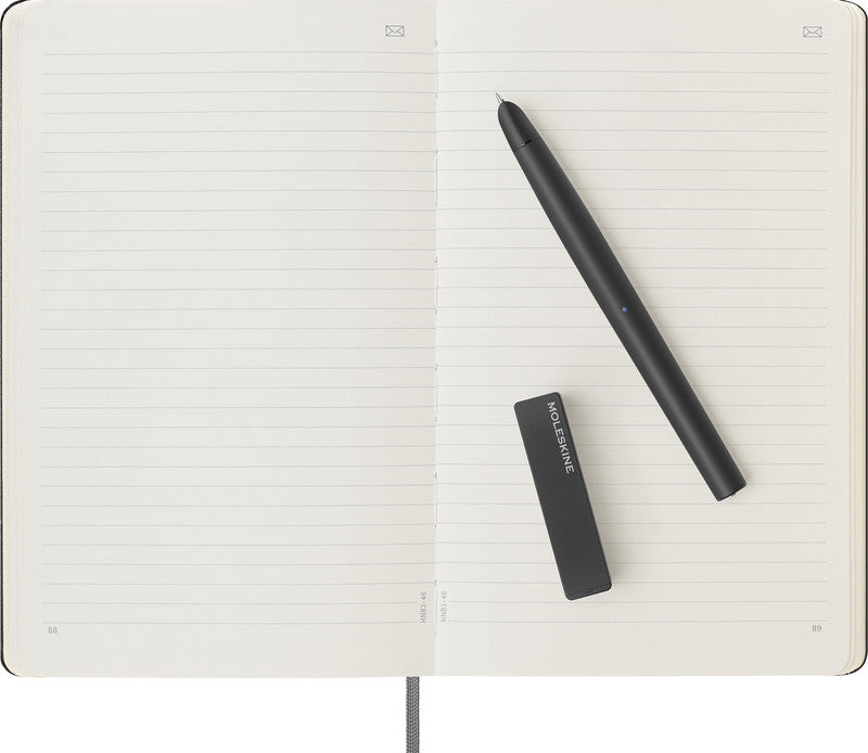 Moleskine Notizbuch – 135 × 210 mm – Liniert – 176 Seiten – 100 g/m² – Hardcover, Gummiband, Einstecktasche