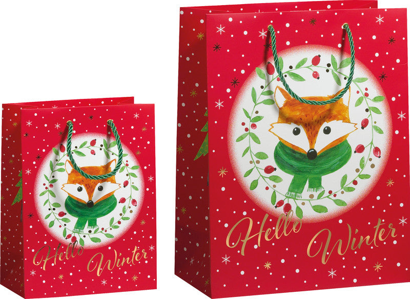 Zoewie Tragetasche – Winter Fox, Weihnachten – Papier – 170 × 225 × 92 mm