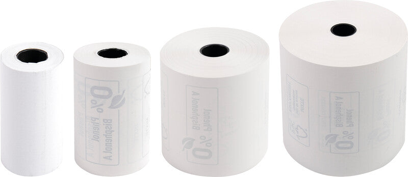 Exacompta Thermorolle 57 × 30 × 12 mm, 9 m, 52 g/m², phenolfrei, weiss