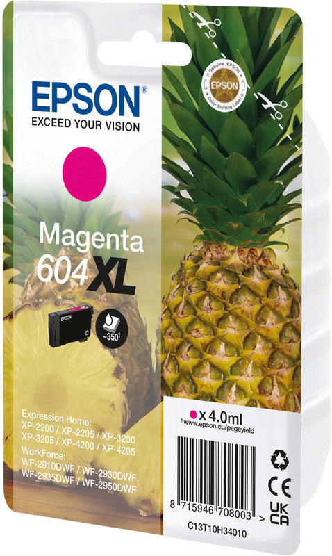 Epson Tintenpatrone 604XL, Magenta, XL, 4 ml – für Inkjetdrucker/Multifunktionsgeräte