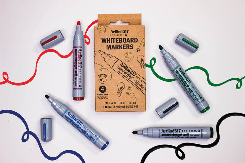 Artline Whiteboard-Marker Eco-Green EK517 – Rundspitze 3 mm – Schwarz – Trocken abwischbar