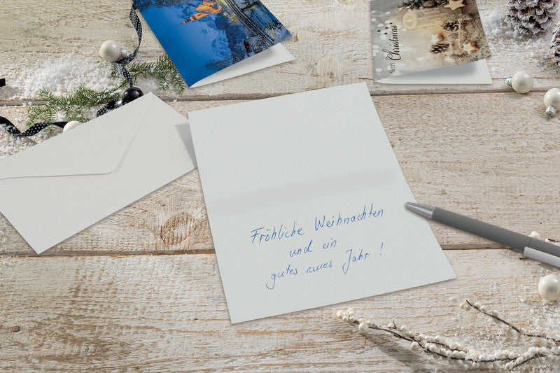 Sigel Grusskarte Weihnachten (Bayerische Weihnachten) – A6 (105 × 148 mm) – mit Umschlägen, für Inkjet/Laser/Kopie