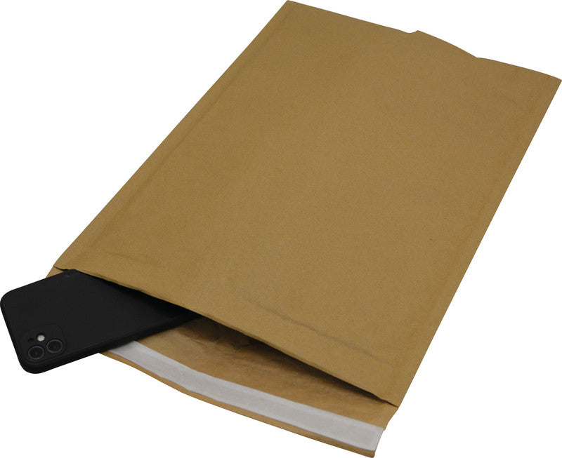 Elco Papierpolstertasche – 235 × 355 × 50 mm, braun, Aufreissperforation, recyclingfähig, selbstklebend – 65 S