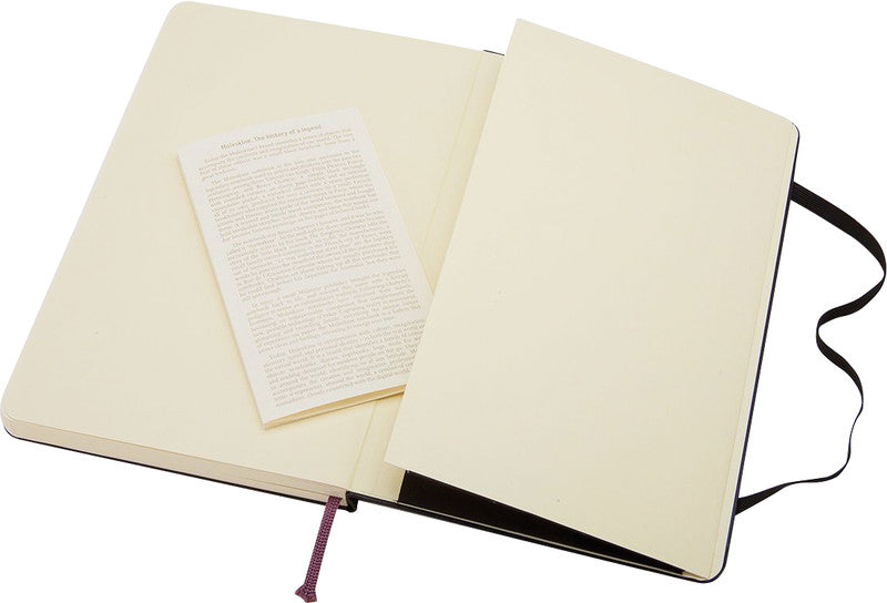 Moleskine Notizbuch – 130 × 210 mm – 240 Seiten – 70 g/m² – Hardcover, Gummiband, Einstecktasche, Schwarz, FSC