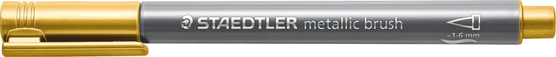 Staedtler Pinselstift – metallic, farbig sortiert, 10er-Pack, Pinselspitze, leicht abwischbar