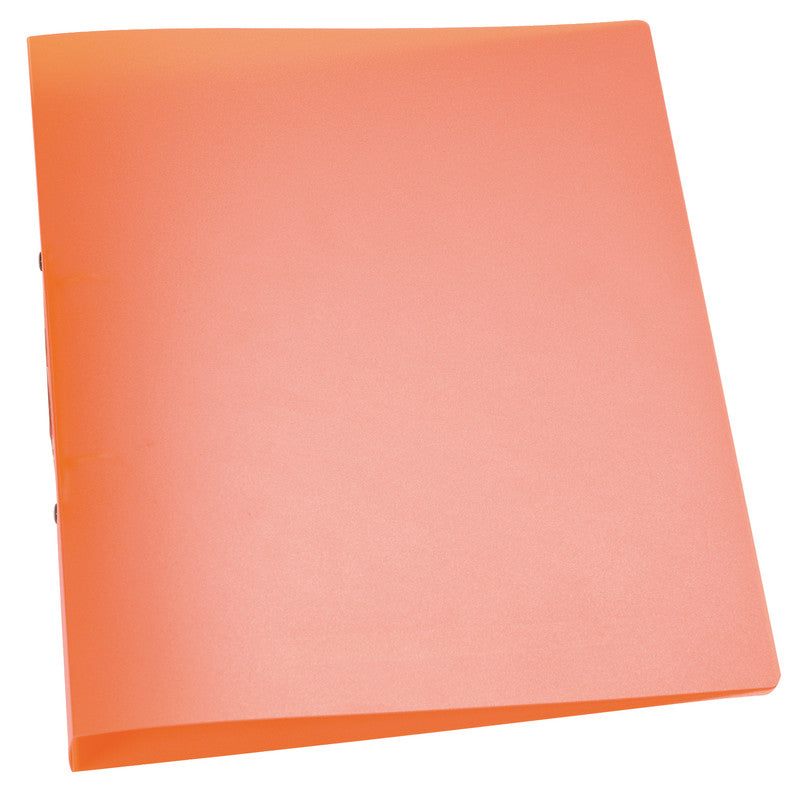 Q-connect Zeigebuch – A4 Hochformat – 2-Ring-Mechanik, Ø 25 mm, Rücken 30 mm – Orange, Kunststoff