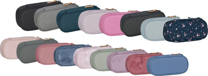 Beckmann City Etui Schlamperetui, leer – blau – Kunststoff – 22,0 × 5,0 × 10,0 cm