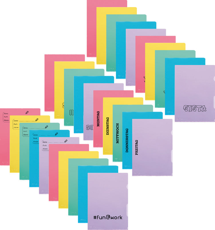 Kolma Sichtmappe A4 – sortiert, Kunststoff, 10er-Pack, 100% rezyklierbar