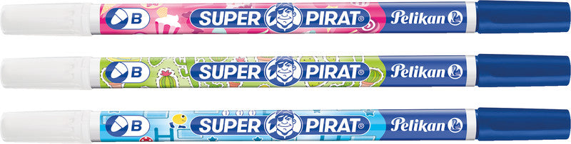Pelikan Tintenlöscher Super Pirat – breit – blau – Display 50 Stk.
