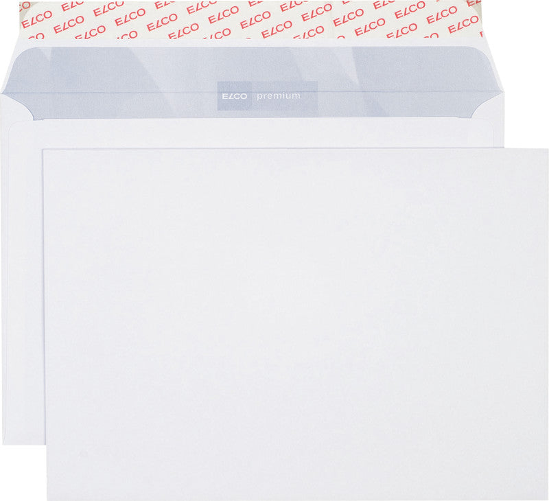 Elco Couvert B5, ohne Fenster, selbstklebend, hochweiss, 120 g/m², mit Innendruck – 500 Stk.