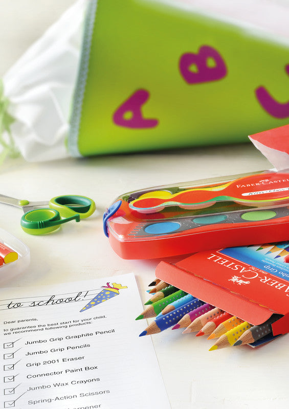 Faber-Castell Aquarellfarbstifte Jumbo Grip – 10 Farben, im Kartonetui, Ø 5,3 mm, dreikantig, FSC