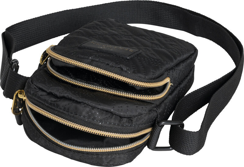 Beckmann Umhängetasche – Motiv Black Gold, 11 × 17 × 5 cm, Polyester (PES)
