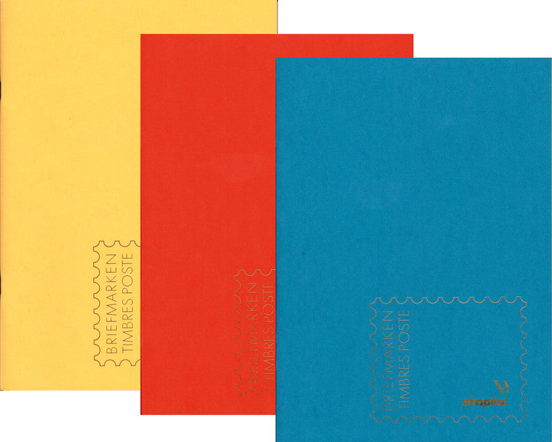 Simplex Briefmarkenordner – 175 × 240 mm hoch – rot, Karton