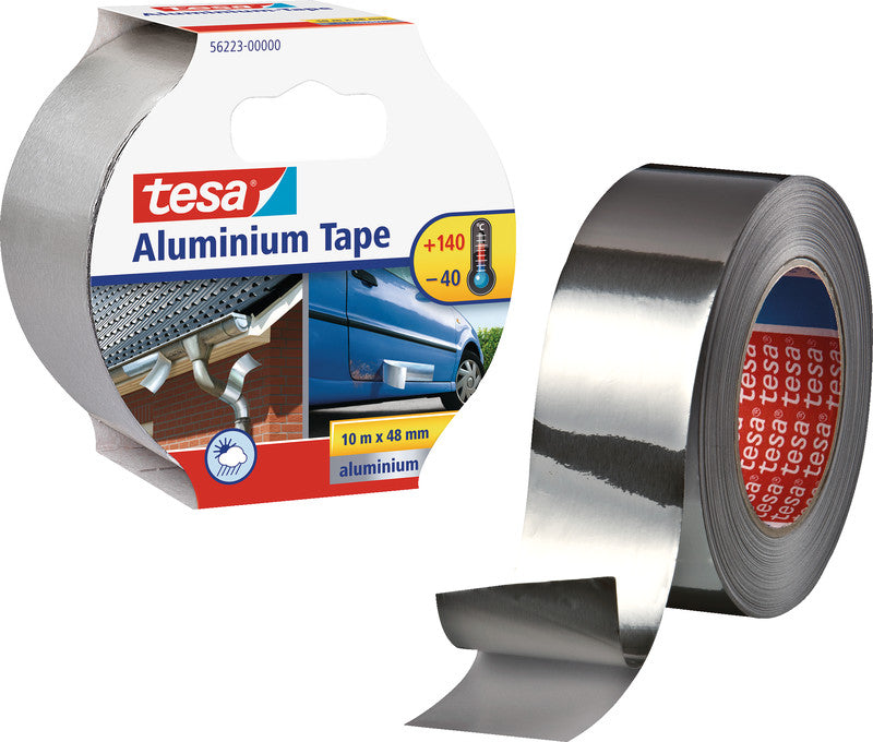 tesa Aluminiumband – 50 mm × 50 m, silber, stark