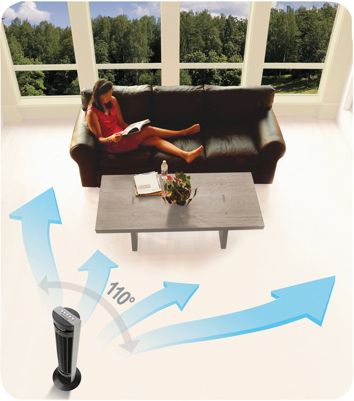 Honeywell Turmventilator HO-5500RE – 3 Stufen, Oszillation, mit Fernbedienung, Timer, 40 W, 58,0 dB