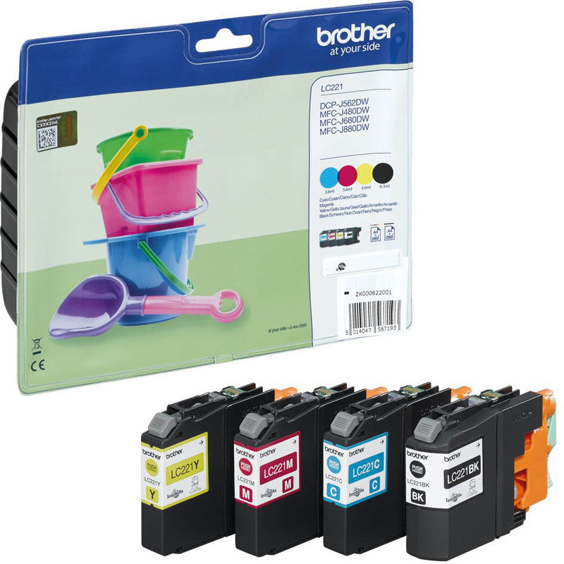 Brother Tintenpatronen-Multipack, CMYK, 4er-Pack – für Inkjetdrucker