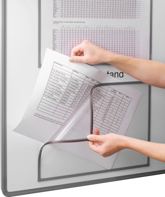 Q-connect Magnetleiste – 297 × 420 mm, grau, wiederverwendbar, magnetisch, für A3
