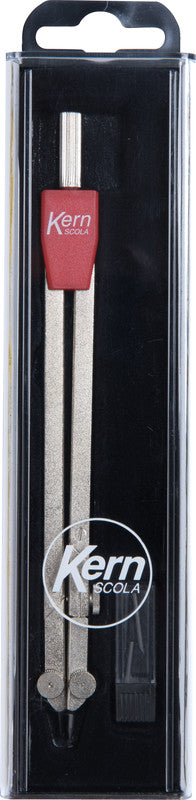 Kern scola Zirkel – Schenkellänge 16 cm, Radius 23 cm, Gelenkschenkel, Messing, Silber