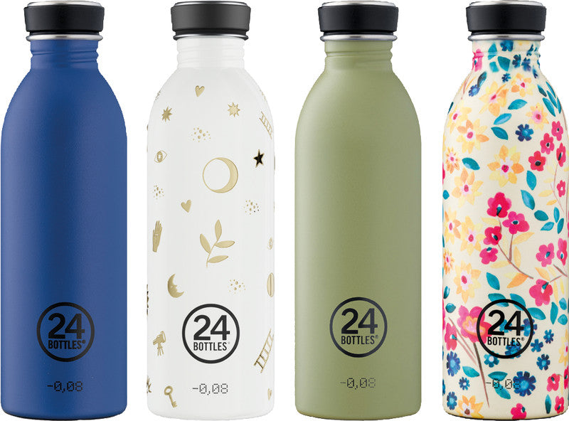 24Bottles Trinkflasche Urban – 5 dl – Edelstahl, Schraubverschluss, auslaufsicher – Gold Blau
