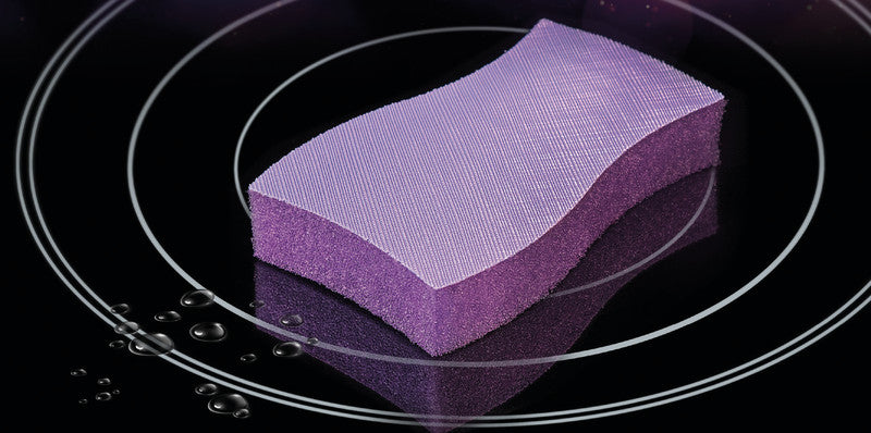 3M Schwamm – Kunststoff, 15 × 15 × 4 cm, violett, für Glaskeramik-Kochfelder, 1 Stk.